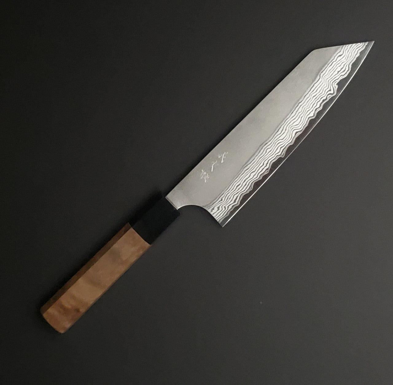 Yoshimi Kato | VG10 Nashiji | Bunka 170mm Knife in Steel by - Coutelier