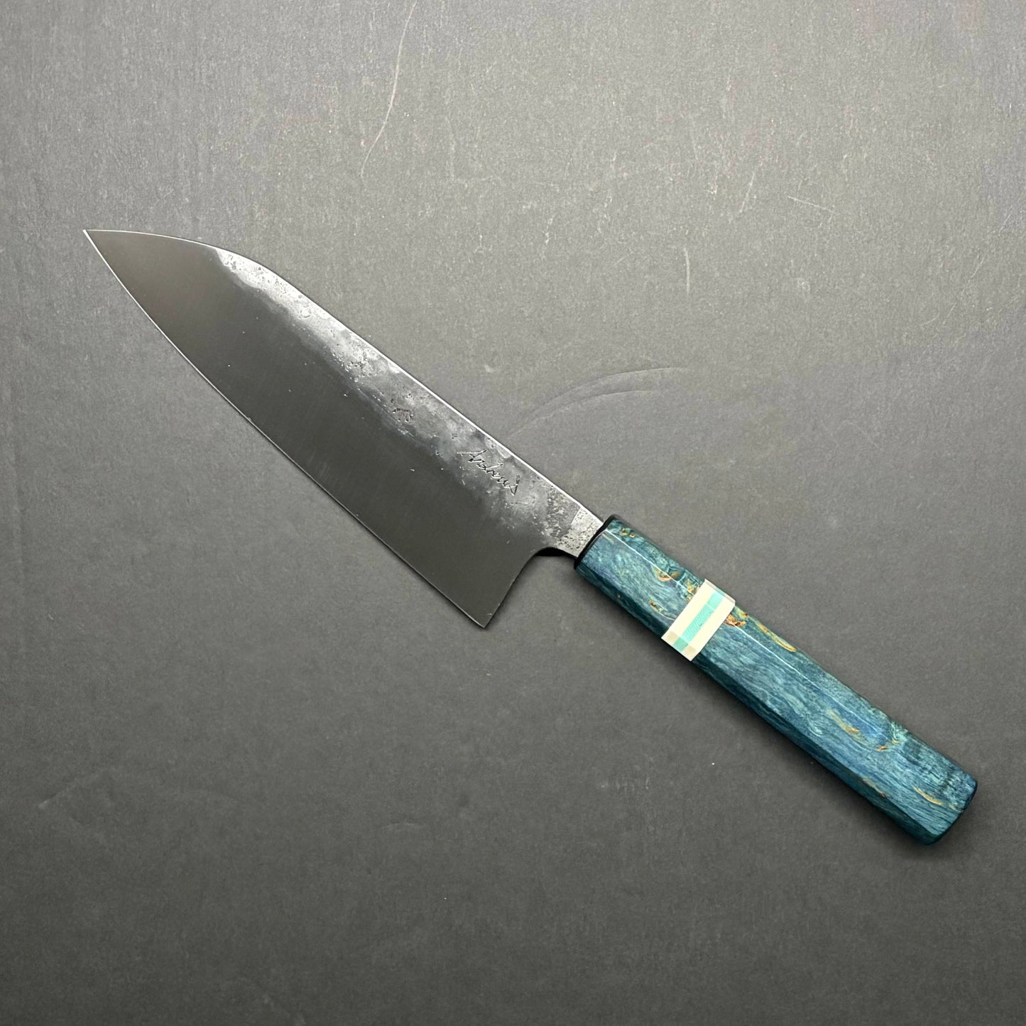 Acre Forge | Adam | 7" Santoku | Dyed Maple