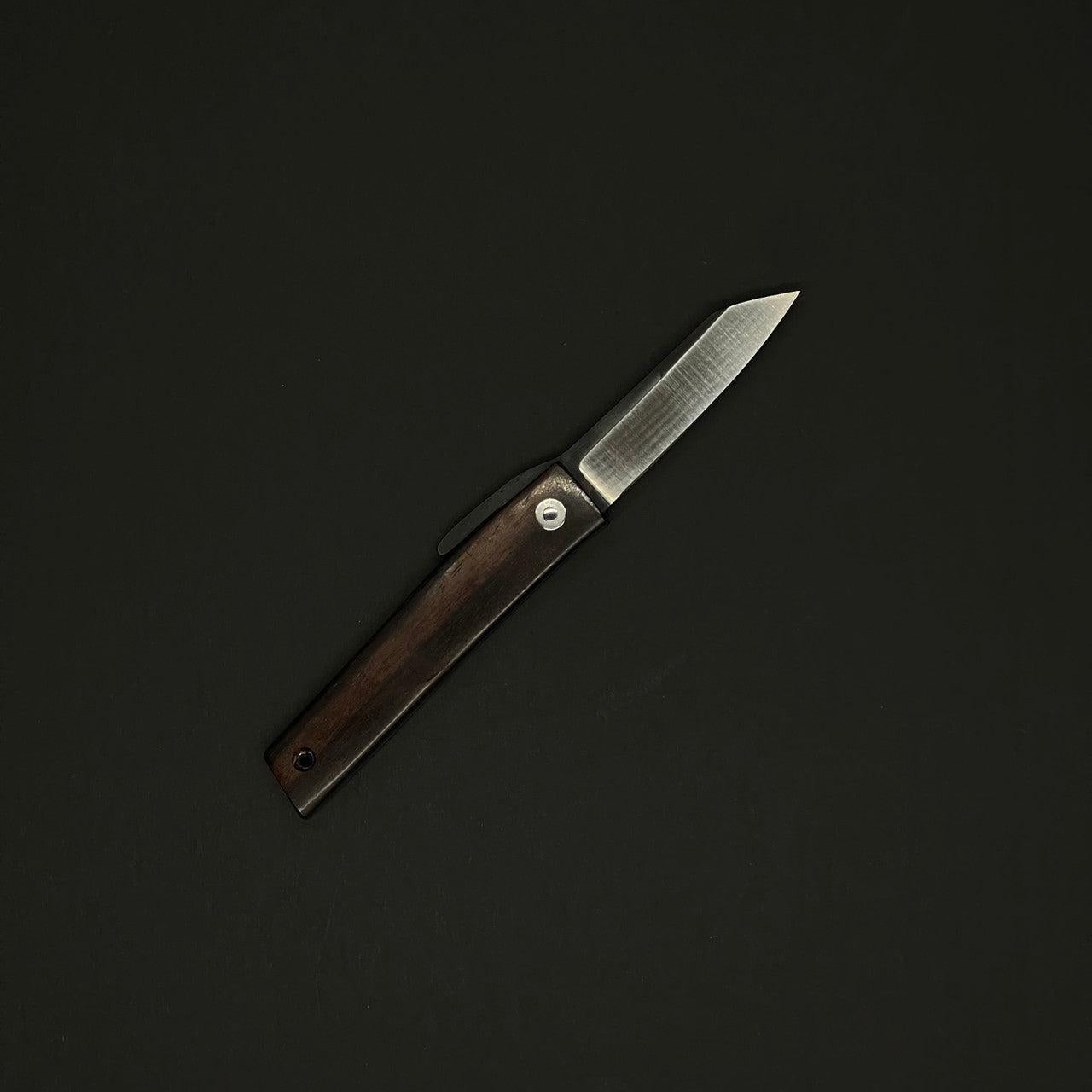 Ohta | Higo Nokami | Ebony | 7cm Knife in Steel by - Coutelier