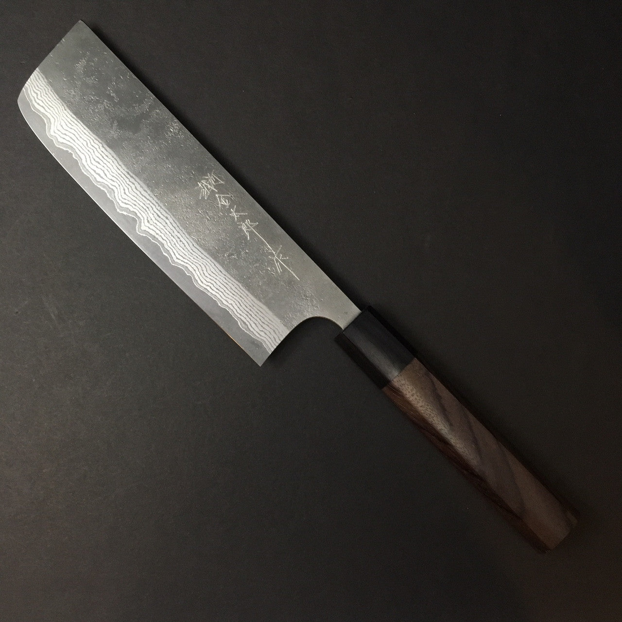 Yoshimi Kato | VG10 Nashiji | Nakiri 165mm Knife in Steel by - Coutelier
