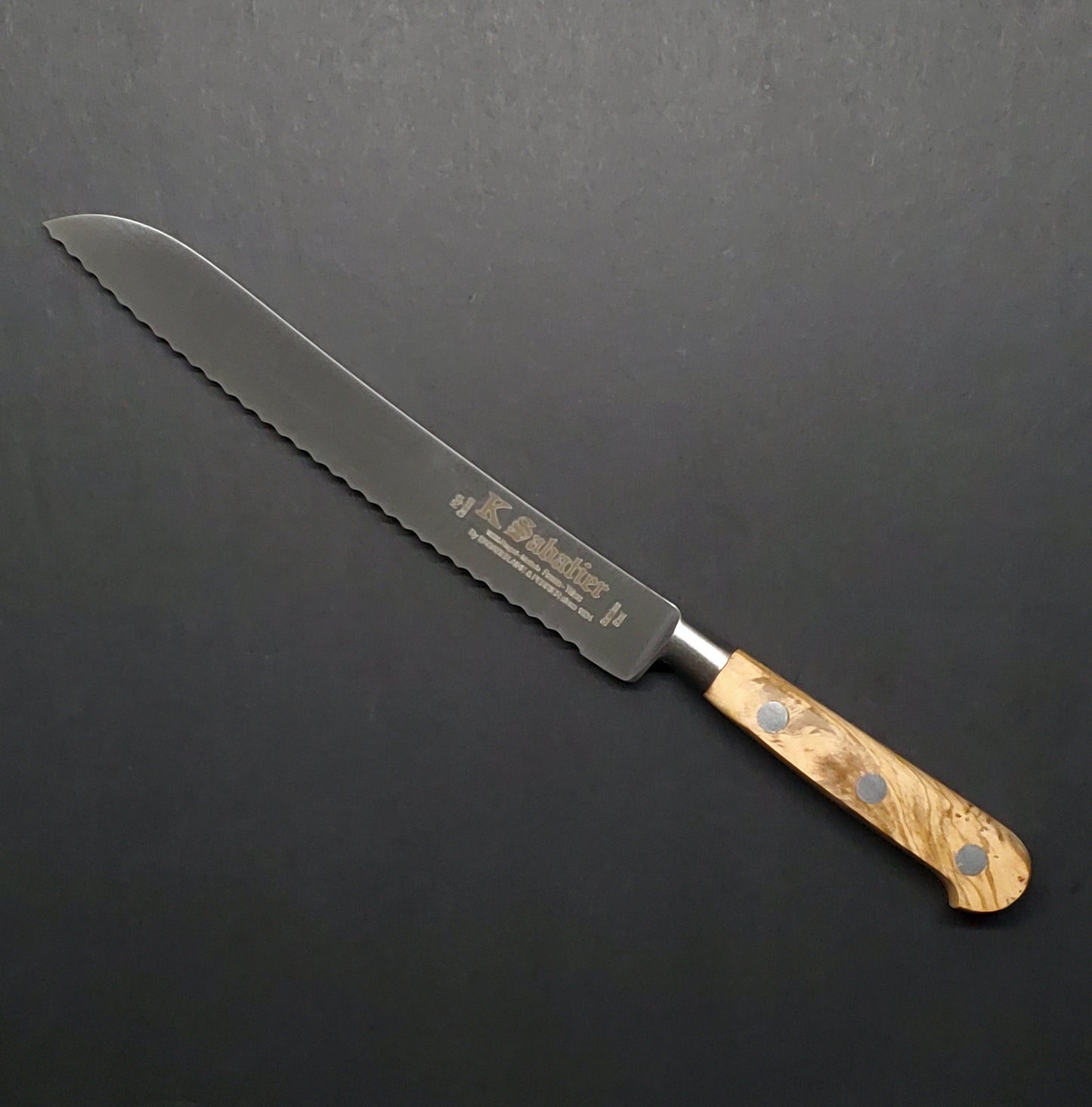 K Sabatier | Gamme Authentique | 8" Bread | Olivewood-Knives-Coutelier