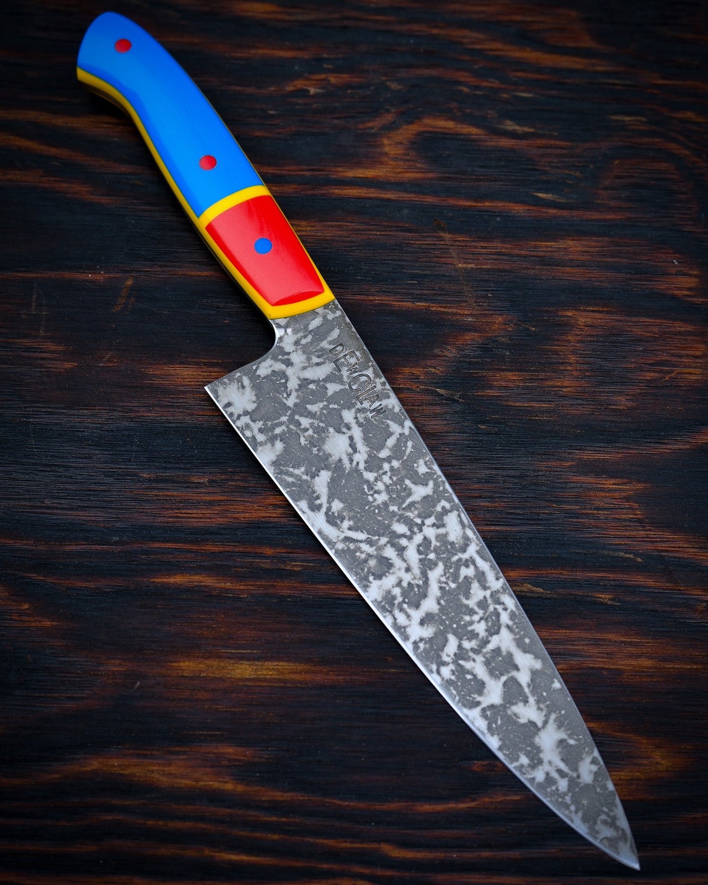 Dewclaw | 6" Petty | Blue, Red & Yellow