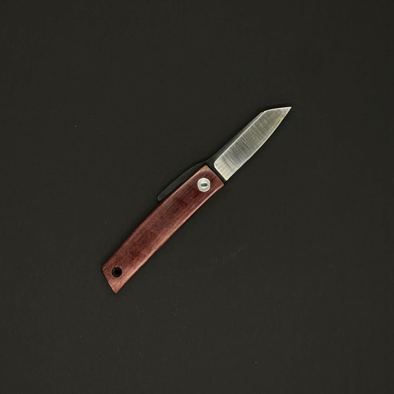 Ohta | Higo Nokami | Purple Heart | 5cm Knife in Steel by - Coutelier