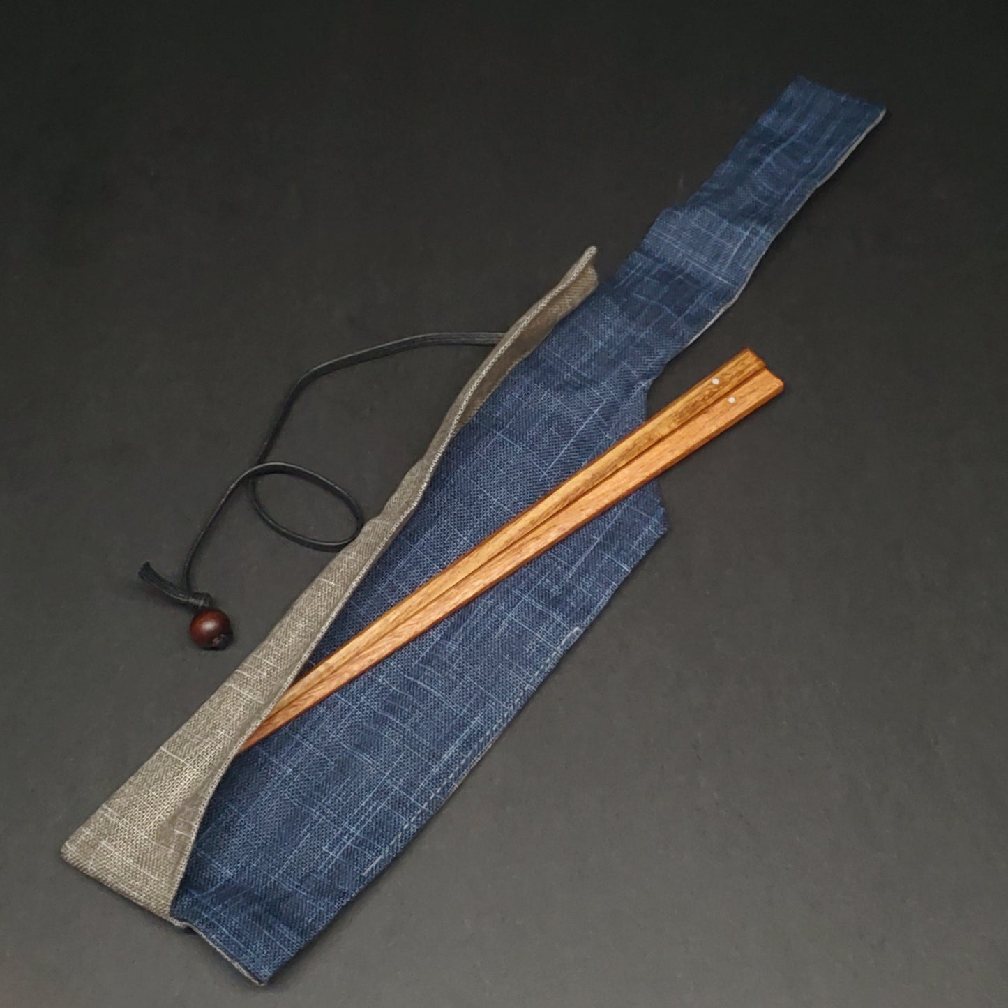 Marunao | Carry-Along Copstick Bag | Gray & Blue