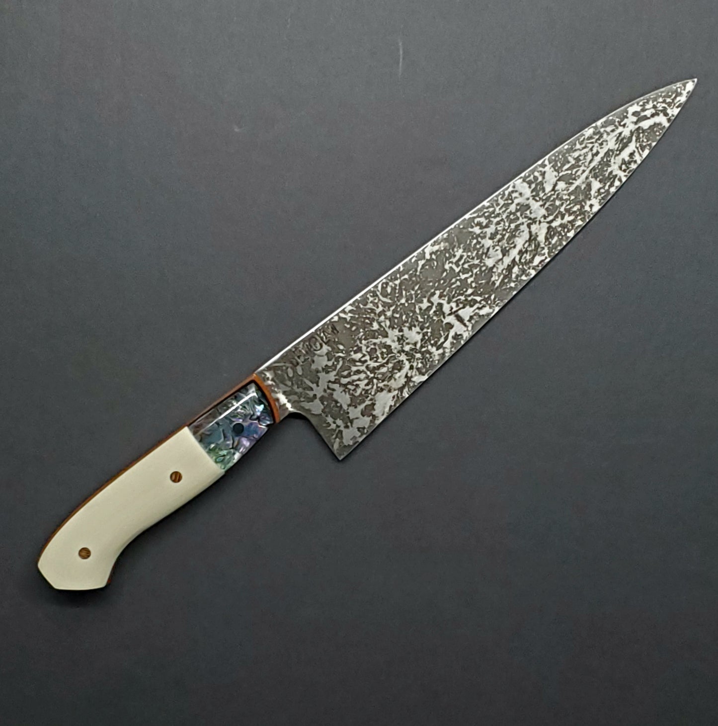 Dewclaw | 8" Gyuto | Abalone & Ivory