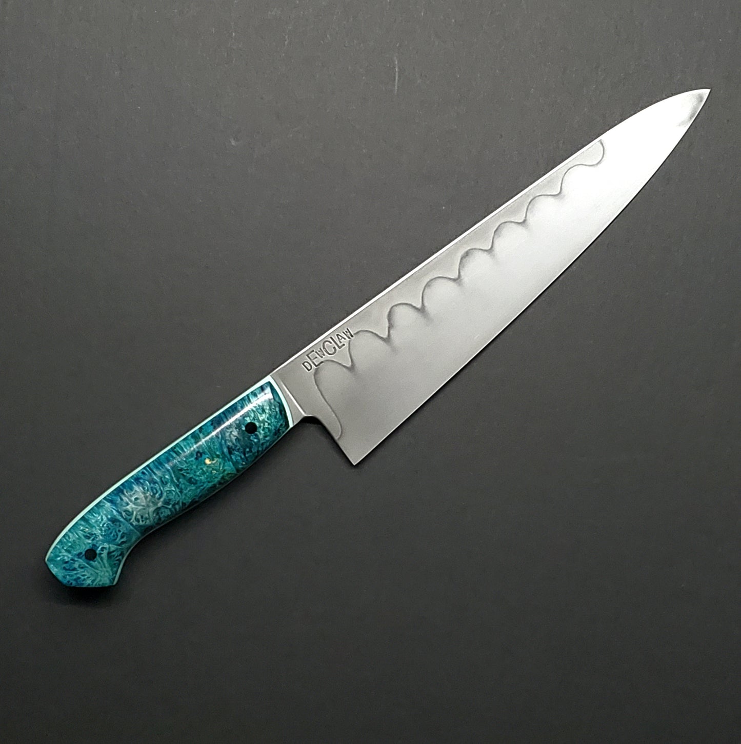 Dewclaw | 8" Gyuto | Blue Maple Burl