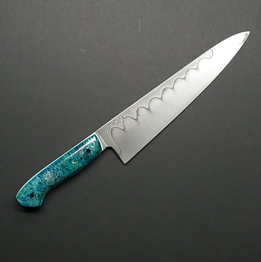 Dewclaw | 8" Gyuto | Blue Maple Burl
