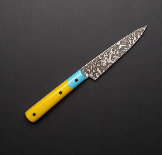 Dewclaw | 4.25" Paring | Yellow & Turquoise