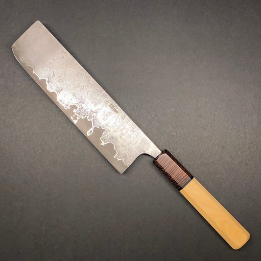 Jamison Chopp | Spicy White Damascus | Nakiri 210mm