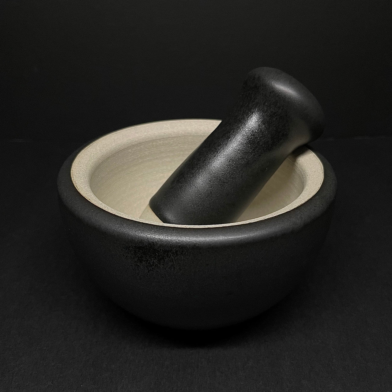 Mudslide Stoneware | Mortar & Pestle | Black