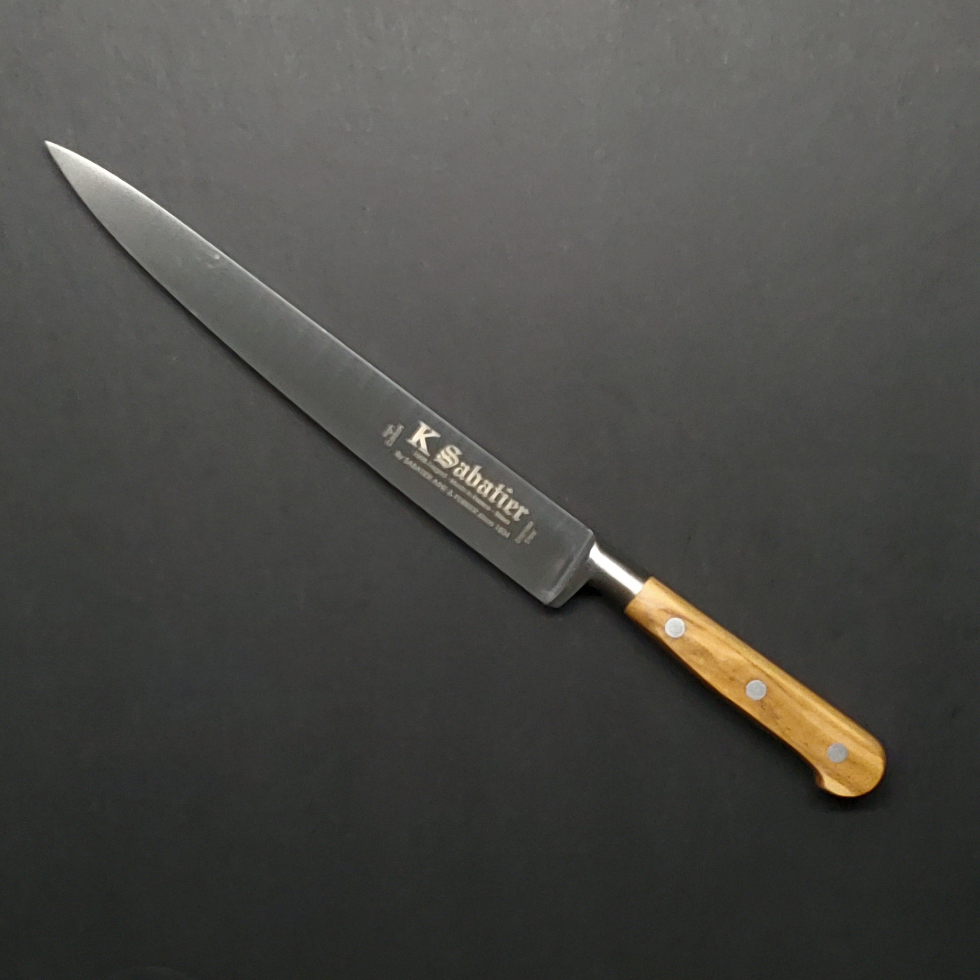 K Sabatier | Gamme Authentique | 8" Slicer | Olivewood-Knives-Coutelier