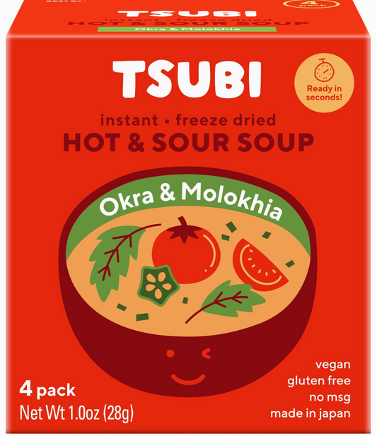 TSUBI Soup | Hot & Sour Tomato Soup with Okra | 4 Pack