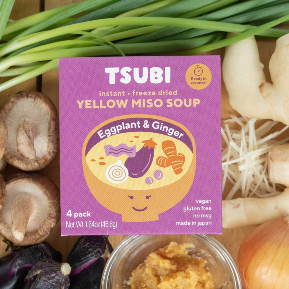 TSUBI Soup | Yellow Miso Eggplant & Ginger | 4 Pack