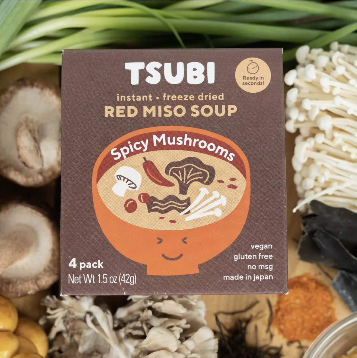 TSUBI Soup | Red Miso Spicy Mushroon | 4 Pack