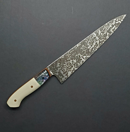 Dewclaw | 8" Gyuto | Abalone & Ivory - Coutelier