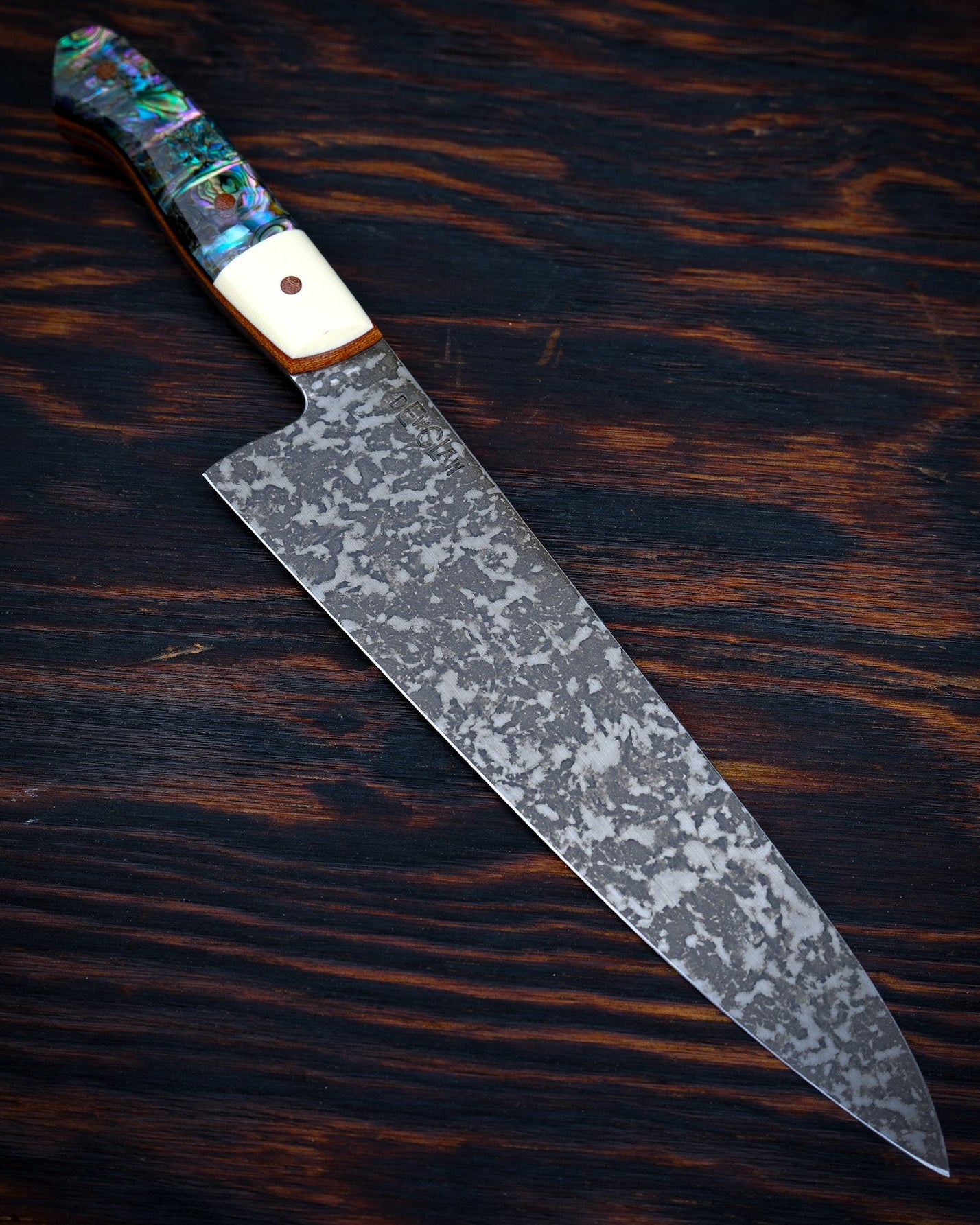 Dewclaw | 8" Gyuto | Abalone, Ivory, Natural Canvas