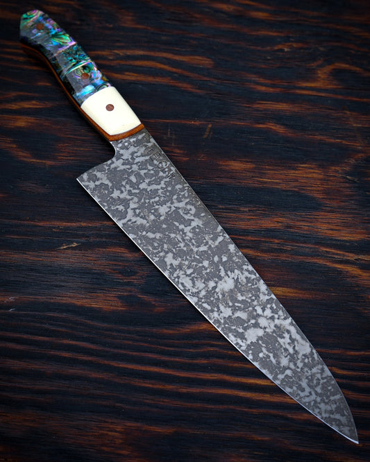Dewclaw | 8" Gyuto | Abalone, Ivory, Natural Canvas