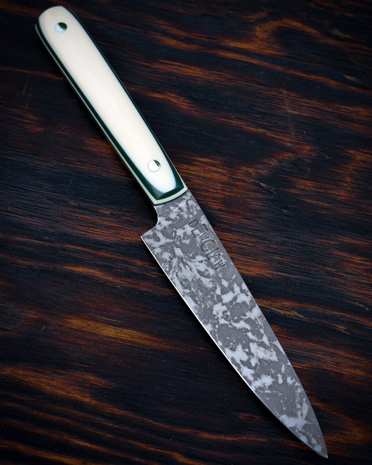 Dewclaw | 4.25" Paring | Ivory & Forest Green