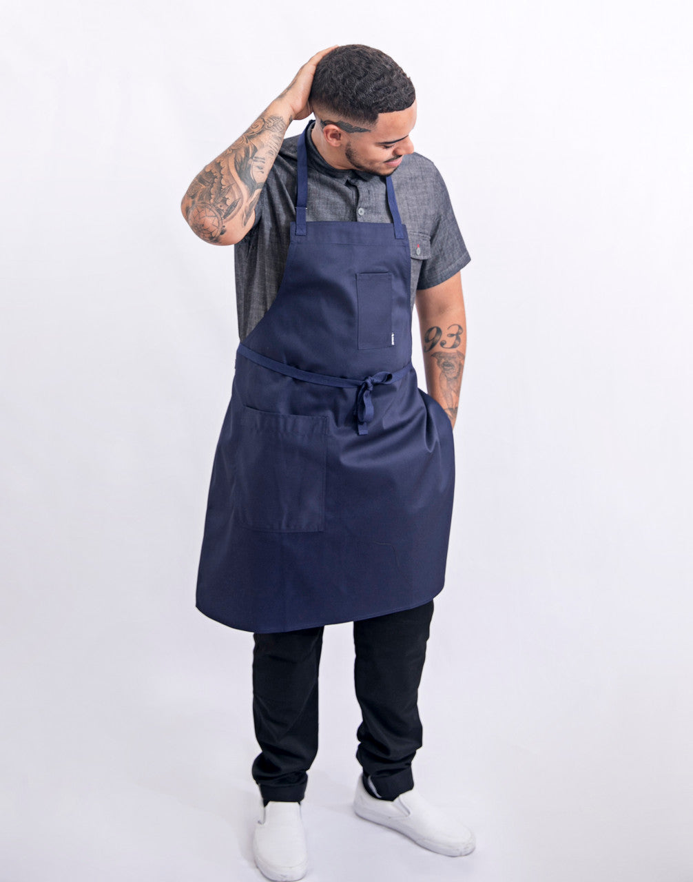 Tilit | Wrinkle Free Apron | Navy