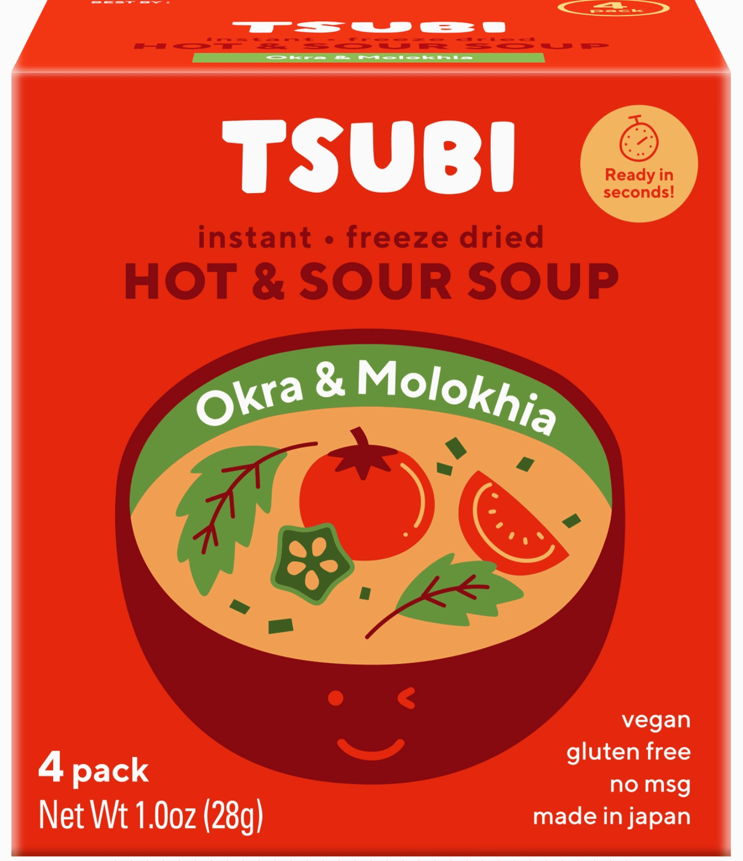 TSUBI Soup | Hot & Sour Tomato Soup with Okra | 4 Pack - Coutelier