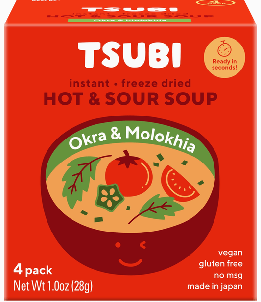 TSUBI Soup | Hot & Sour Tomato Soup with Okra | 4 Pack - Coutelier
